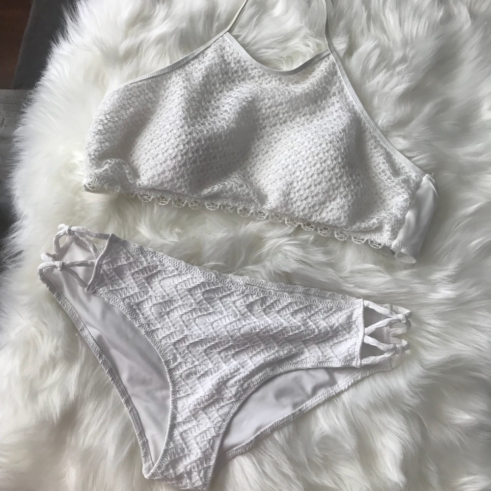 H&M White Lace Bikini